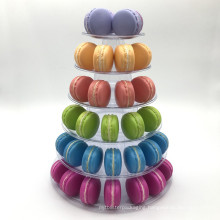 Beautiful 6 Tiers Plastic Macaron Tower Display Stand Wholesale